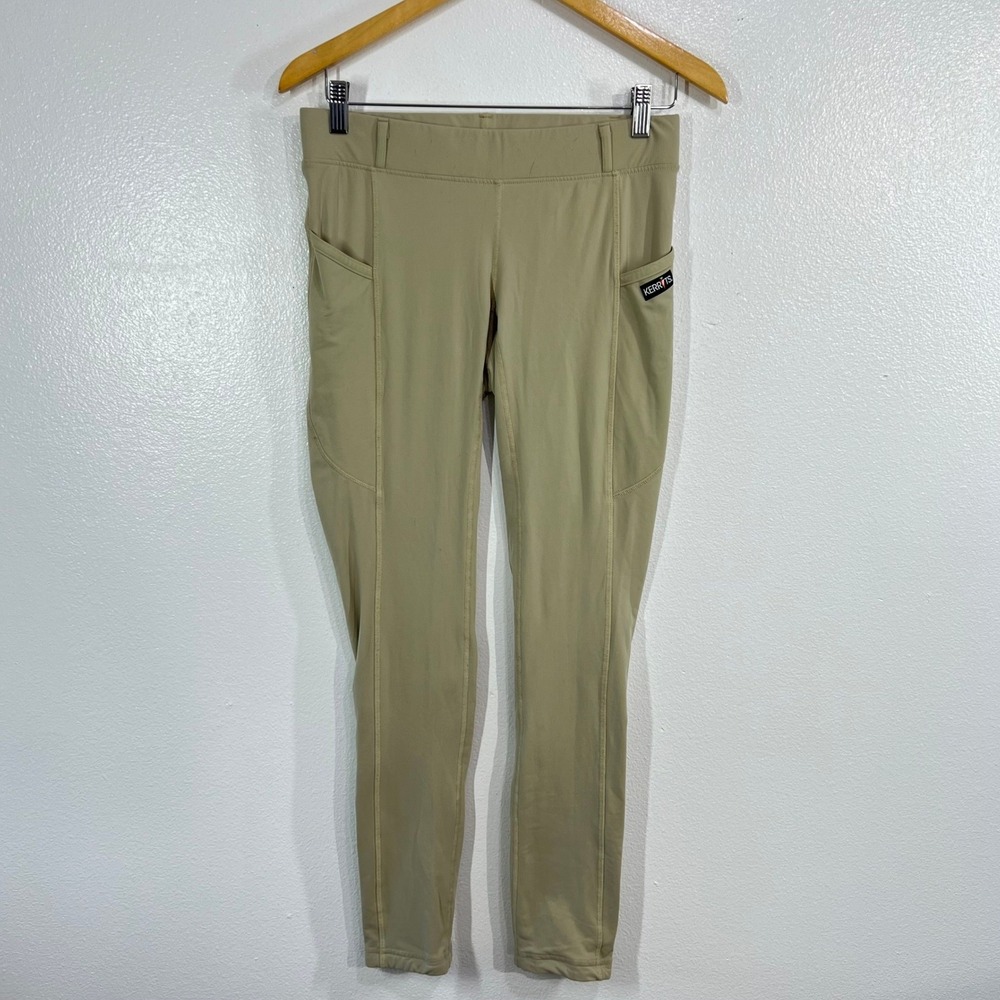 Kerrits‎ Flex 3.0 Modern Women Equestrian Riding Tights Large Tan Cargo Pockets